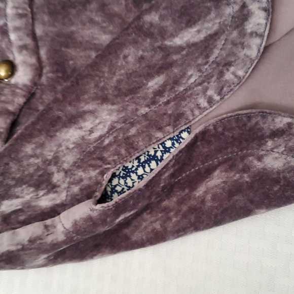 Anthropologie velvet utility button down jacket gray size S - Picture 15 of 17